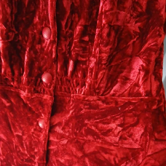 Antilia Femme Rich Red Velvet Top - Picture 4 of 9